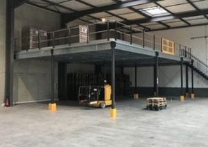mezzanine industriel, plateforme de stockage
