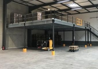 mezzanine industriel, plateforme de stockage